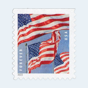 2022 U.S. Flags Forever Stamps: Self-Adhesive Roll for First-Class Mail - Image 3