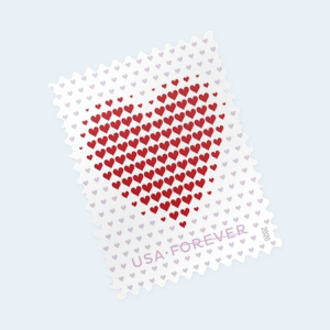 2020 Made of Hearts Forever Stamps: Self-Adhesive Sheets for First-Class Mail - Image 3