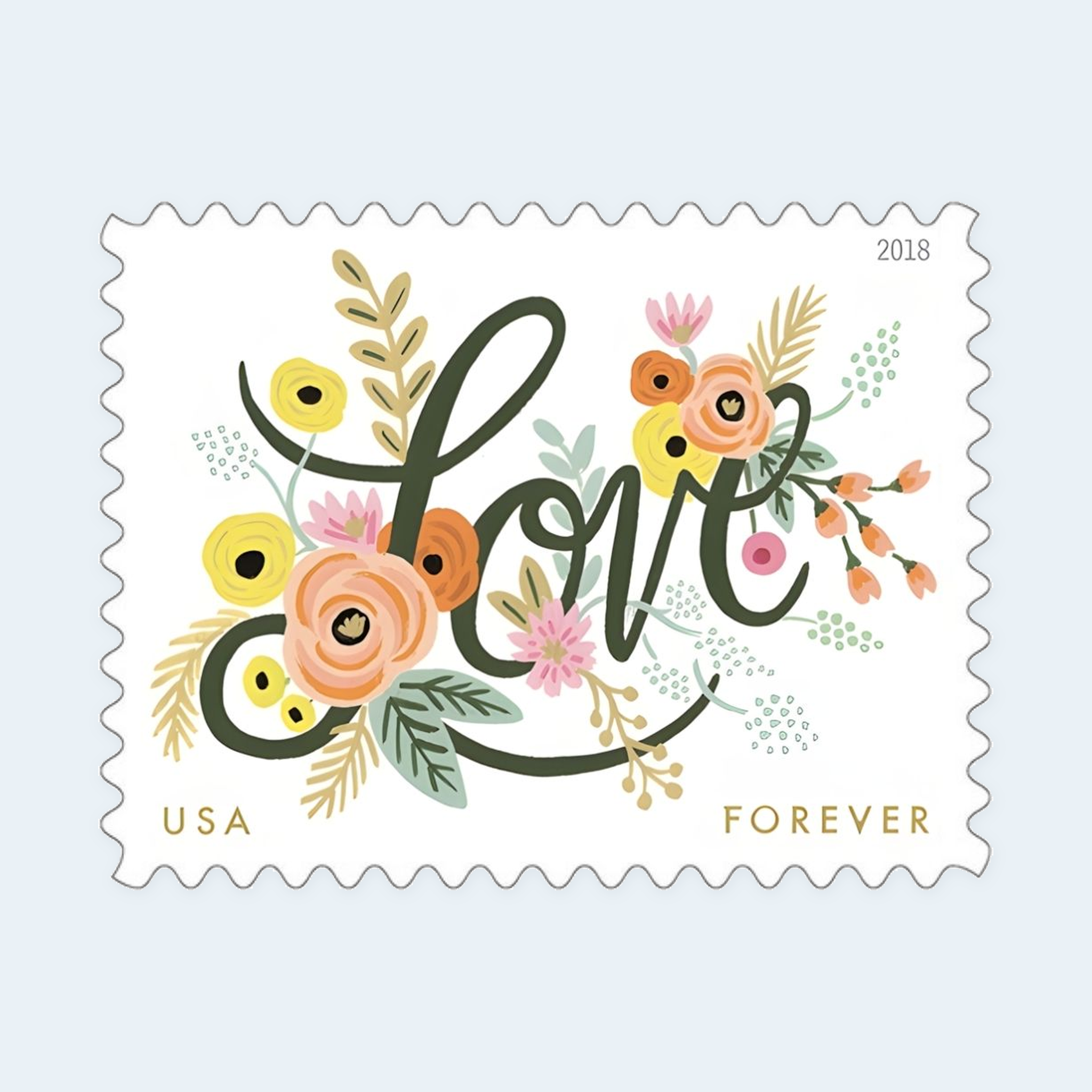 2018 Love Flourishes Forever Stamps: Self-Adhesive Sheets for First-Class Mail - Image 2