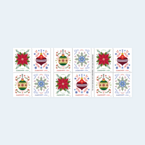 2024 Holiday Joy Forever Stamps: Self-Adhesive Booklet for First-Class Mail