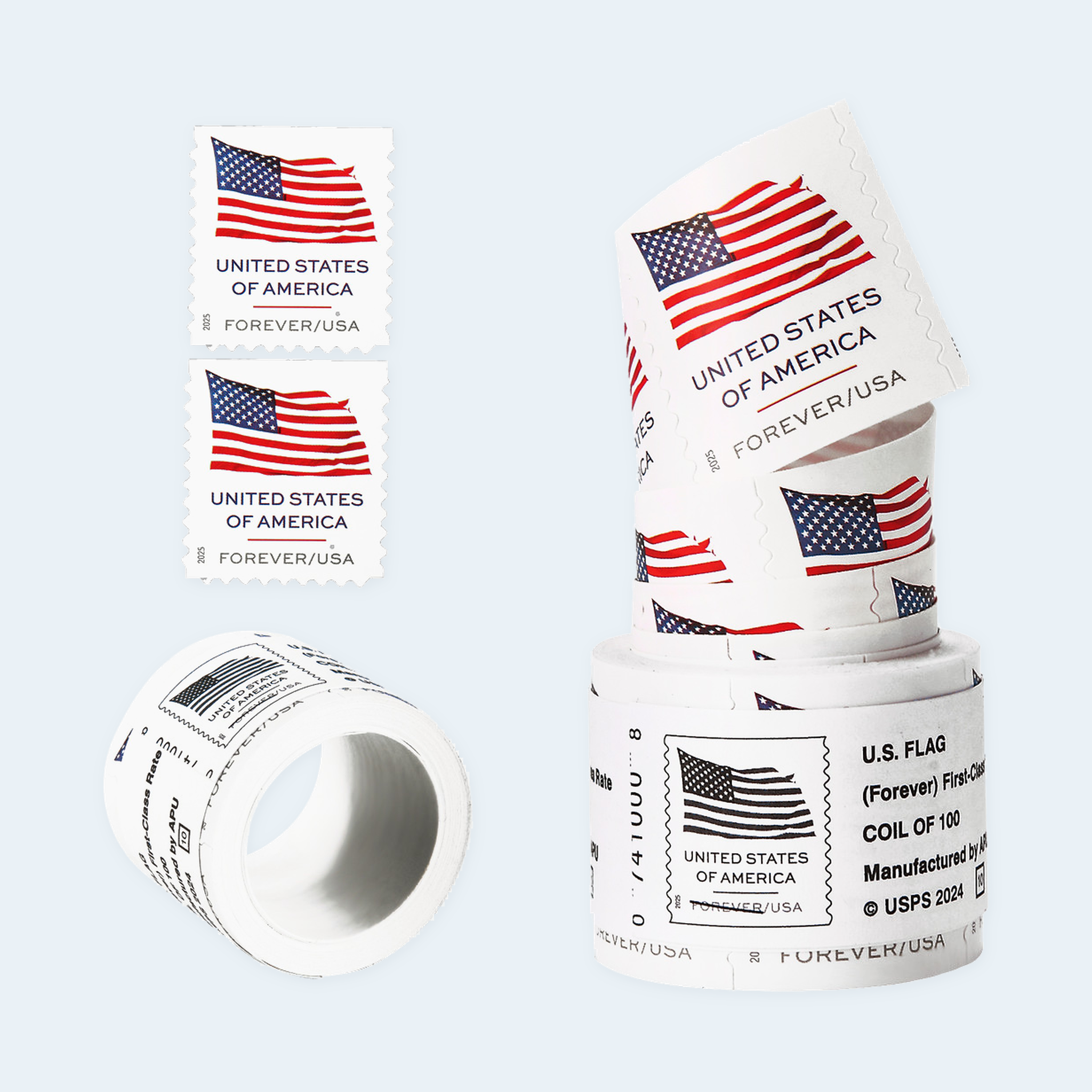 2025 U.S. Flag Forever Stamps: Self-Adhesive Roll for First-Class Mail - Image 3