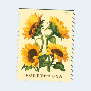 2026 Sunflowers Forever Stamps: Self-Adhesive Booklets for First-Class Mail - Image 3