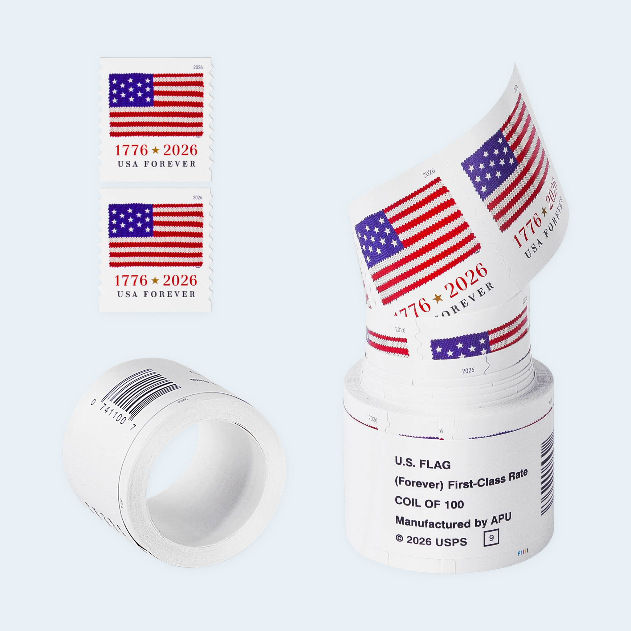 2026 U.S. Flag Forever Stamps: Self-Adhesive Roll for First-Class Mail - Image 3