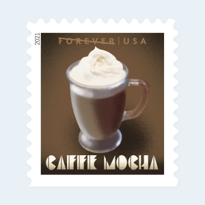 2021 Espresso Drinks Forever Stamps: Self-Adhesive Booklet for First-Class Mail - Image 3