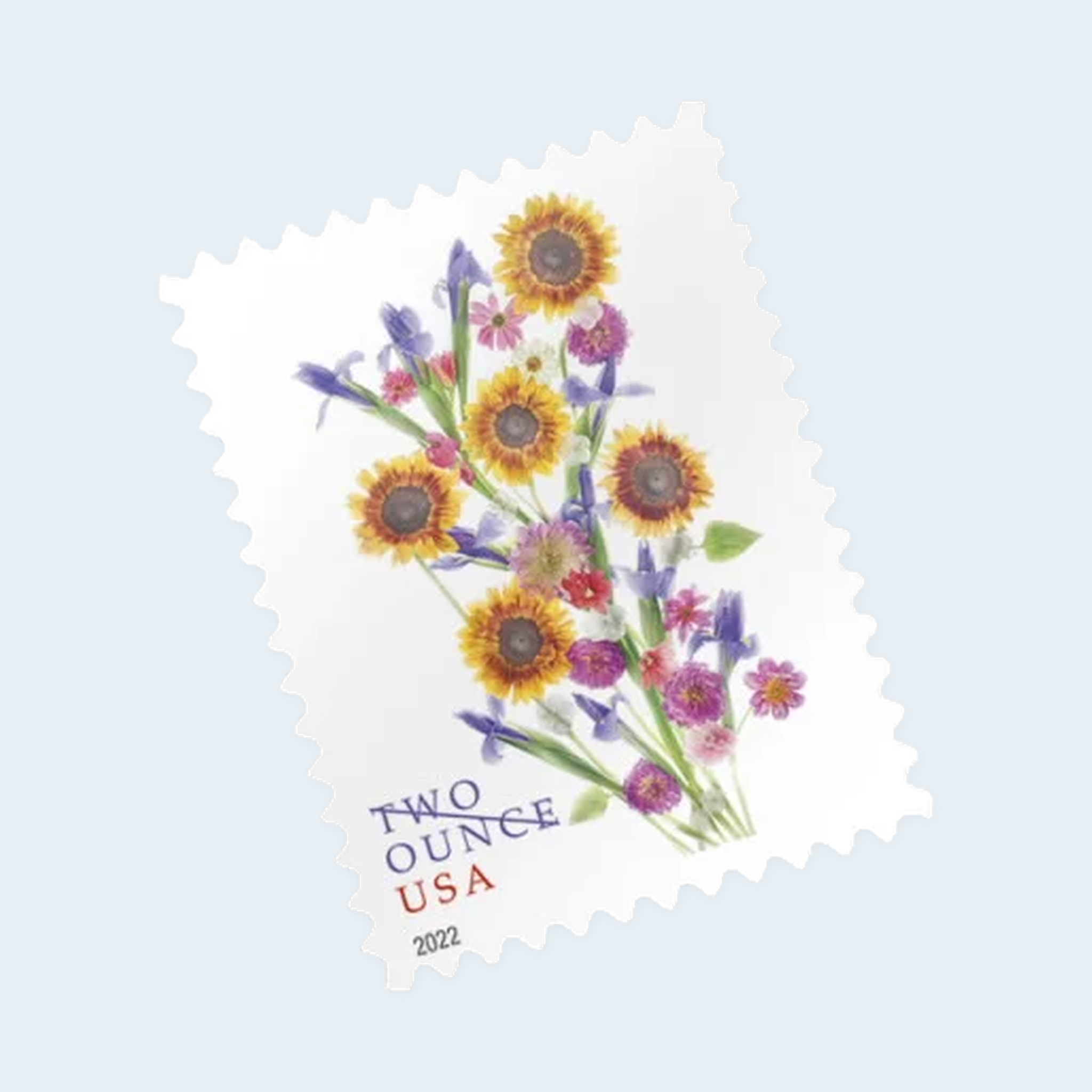 2022 Sunflower Bouquet Two-Ounce Stamps: Self-Adhesive Sheets for First-Class Mail - Image 3