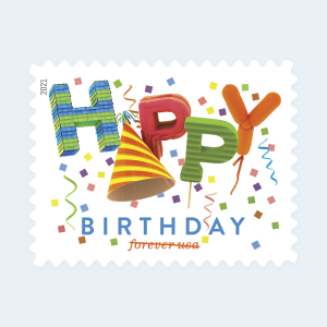 2021 Happy Birthday Forever Stamps: Self-Adhesive Sheet for First-Class Mail - Image 2