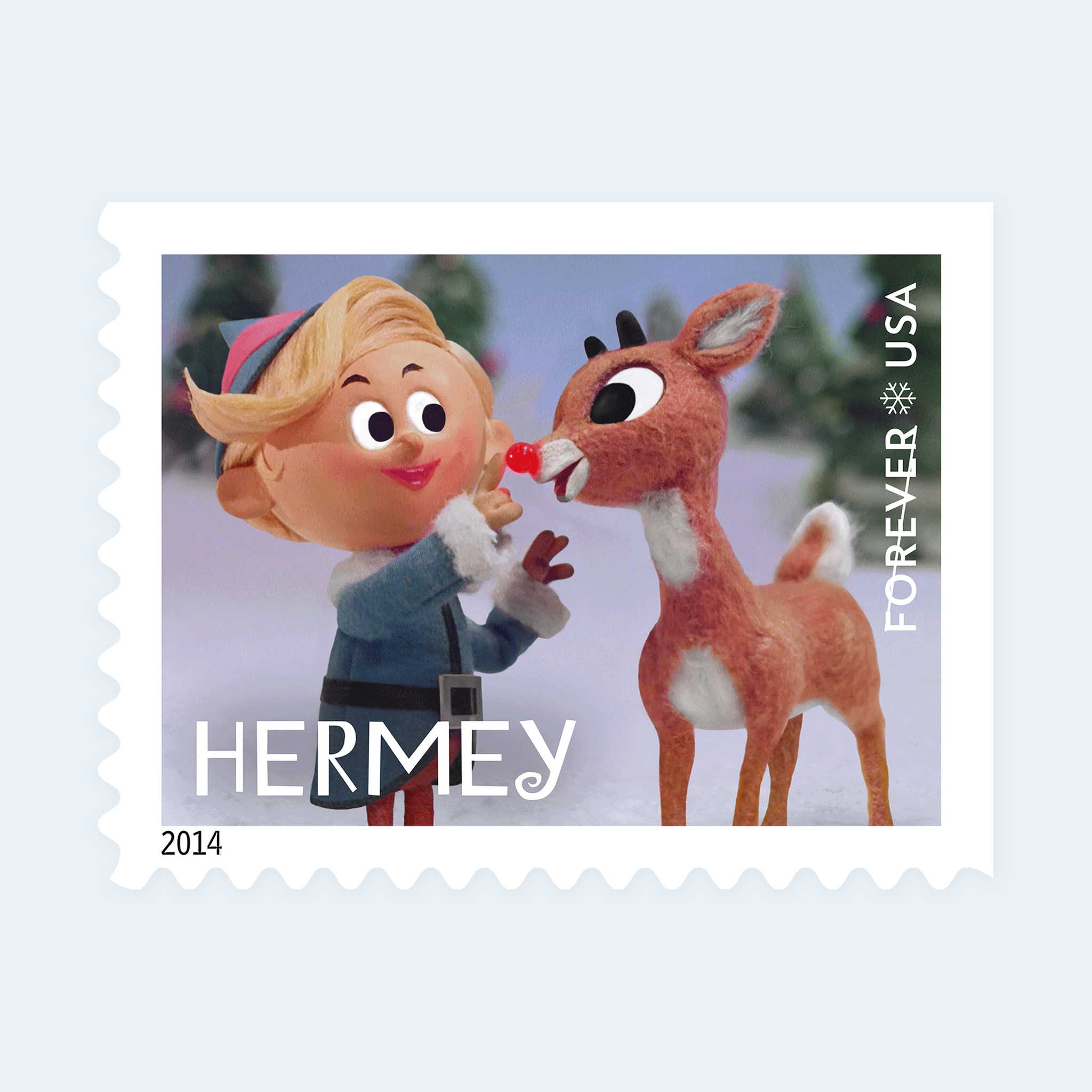 2014 Rudolph the Red-Nosed Reindeer Forever Stamps: Self-Adhesive Booklet for First-Class Mail - Image 2