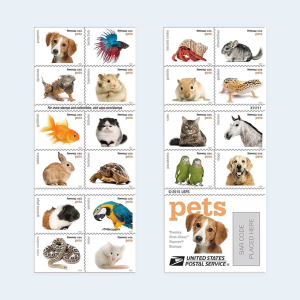 2016 Pets Forever Stamps: Self-Adhesive Booklet for First-Class Mail