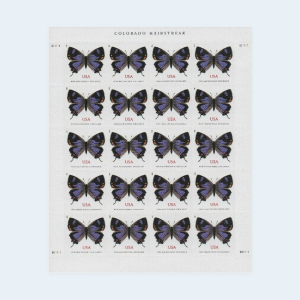 2021 Colorado Hairstreak Stamps: Self-Adhesive Sheet for Nonmachinable Letters
