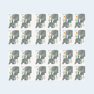 2022 Elephants Forever Stamps: Self-Adhesive Booklet for First-Class Mail