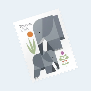 2022 Elephants Forever Stamps: Self-Adhesive Booklet for First-Class Mail - Image 3