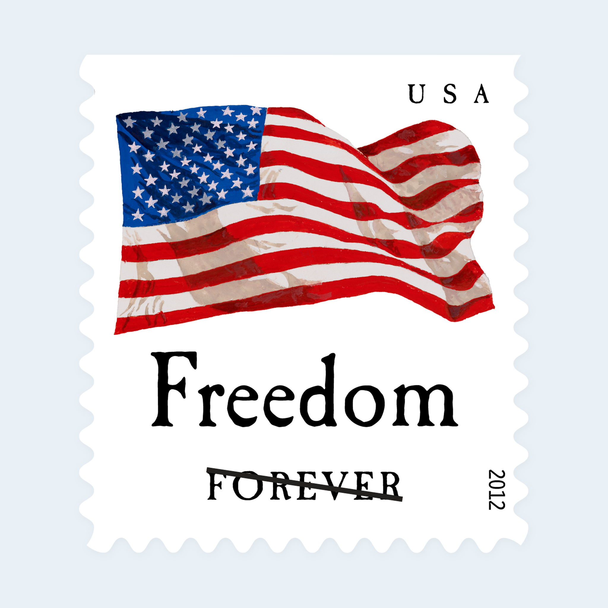2012 Four Flags Forever Stamps: Self-Adhesive Booklet for First-Class Mail - Image 2