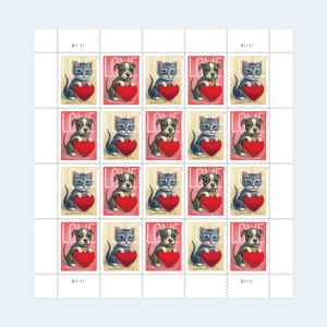 2023 Love Forever Stamps: Self-Adhesive Sheets for First-Class Mail