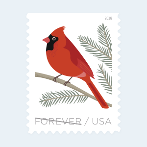 2018 Birds in Winter Forever Stamps: Self-Adhesive Booklet for First-Class Mail - Image 2