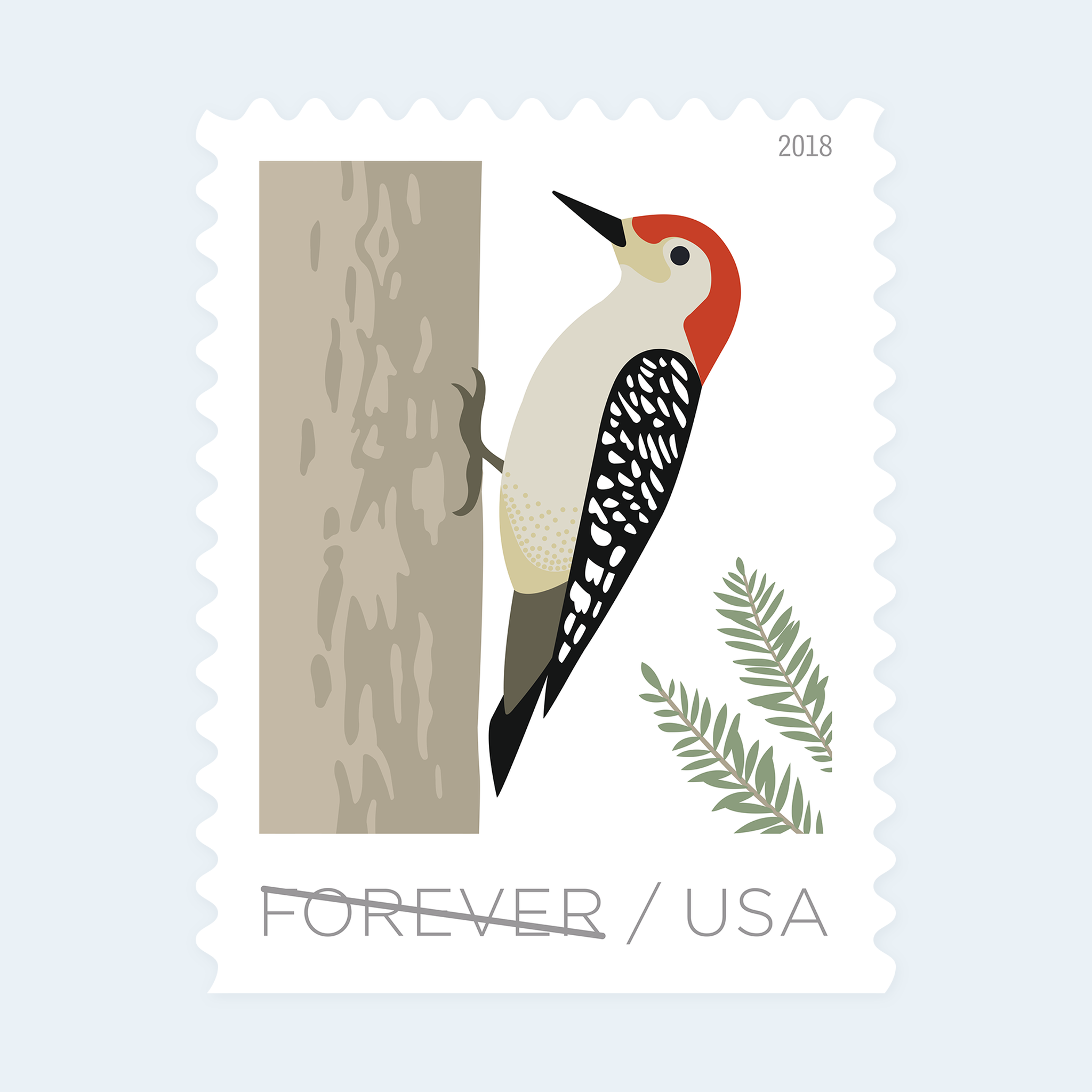 2018 Birds in Winter Forever Stamps: Self-Adhesive Booklet for First-Class Mail - Image 3
