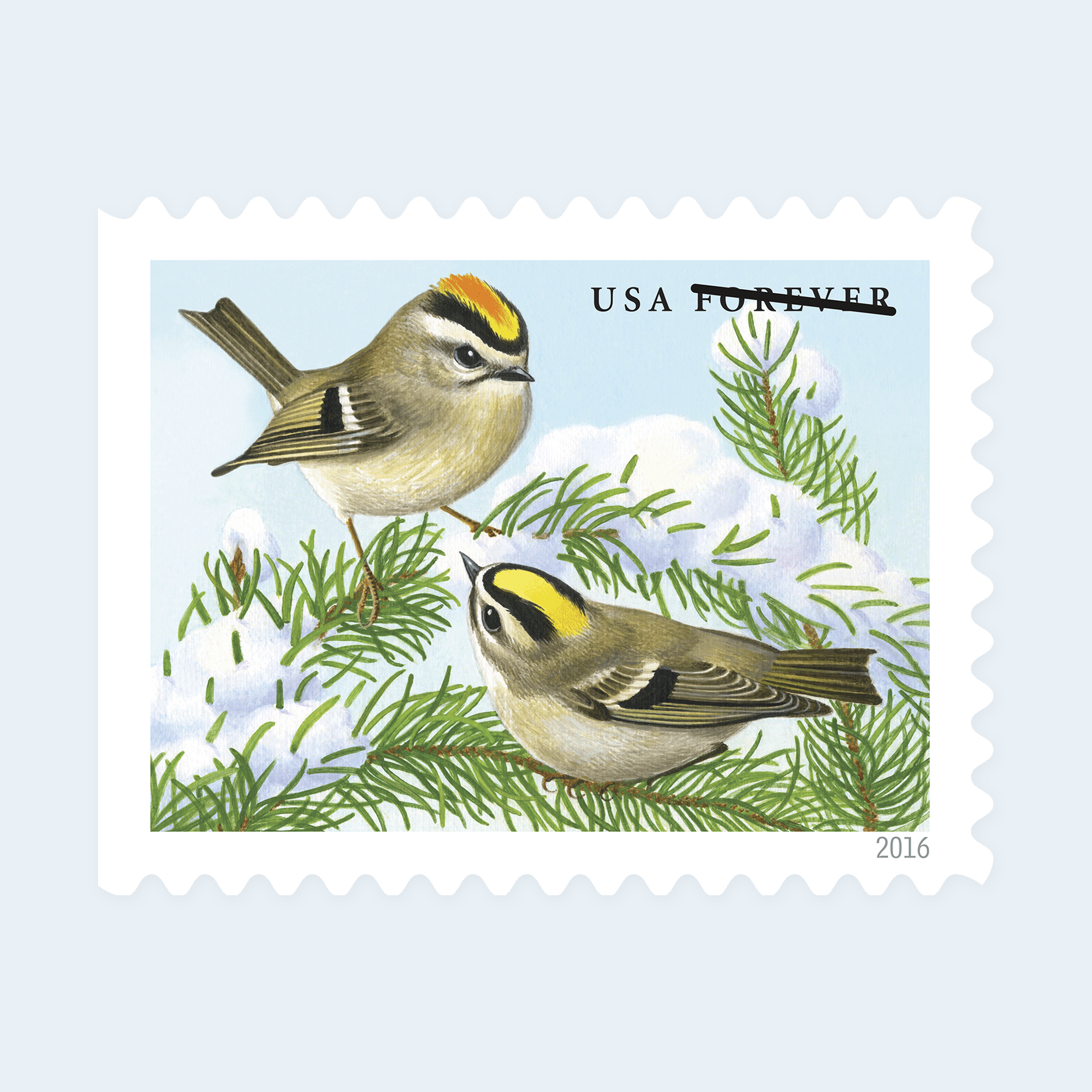 2016 Songbirds in Snow Forever Stamps: Self-Adhesive Booklet for First-Class Mail - Image 3