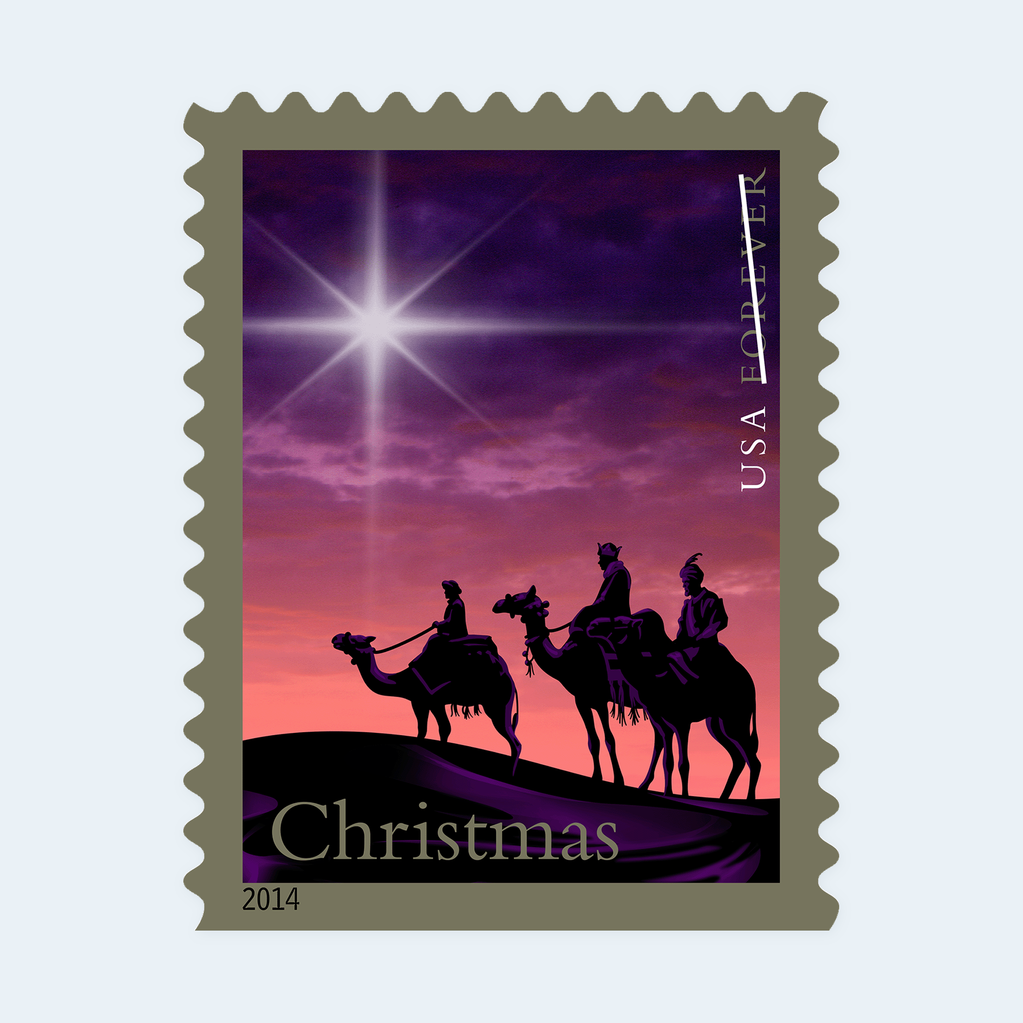 2014 Christmas Magi Forever Stamps: Self-Adhesive Booklet for First-Class Mail - Image 3