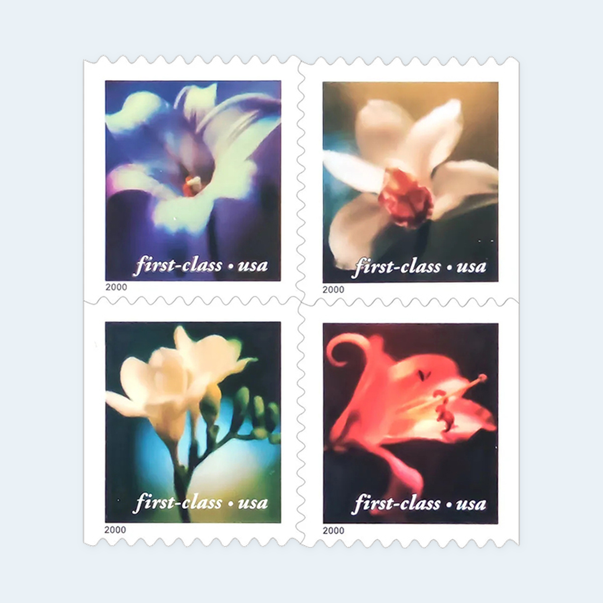 2000 Flowers Postage Stamps: Self-Adhesive Booklet for Letter Mail - Image 3