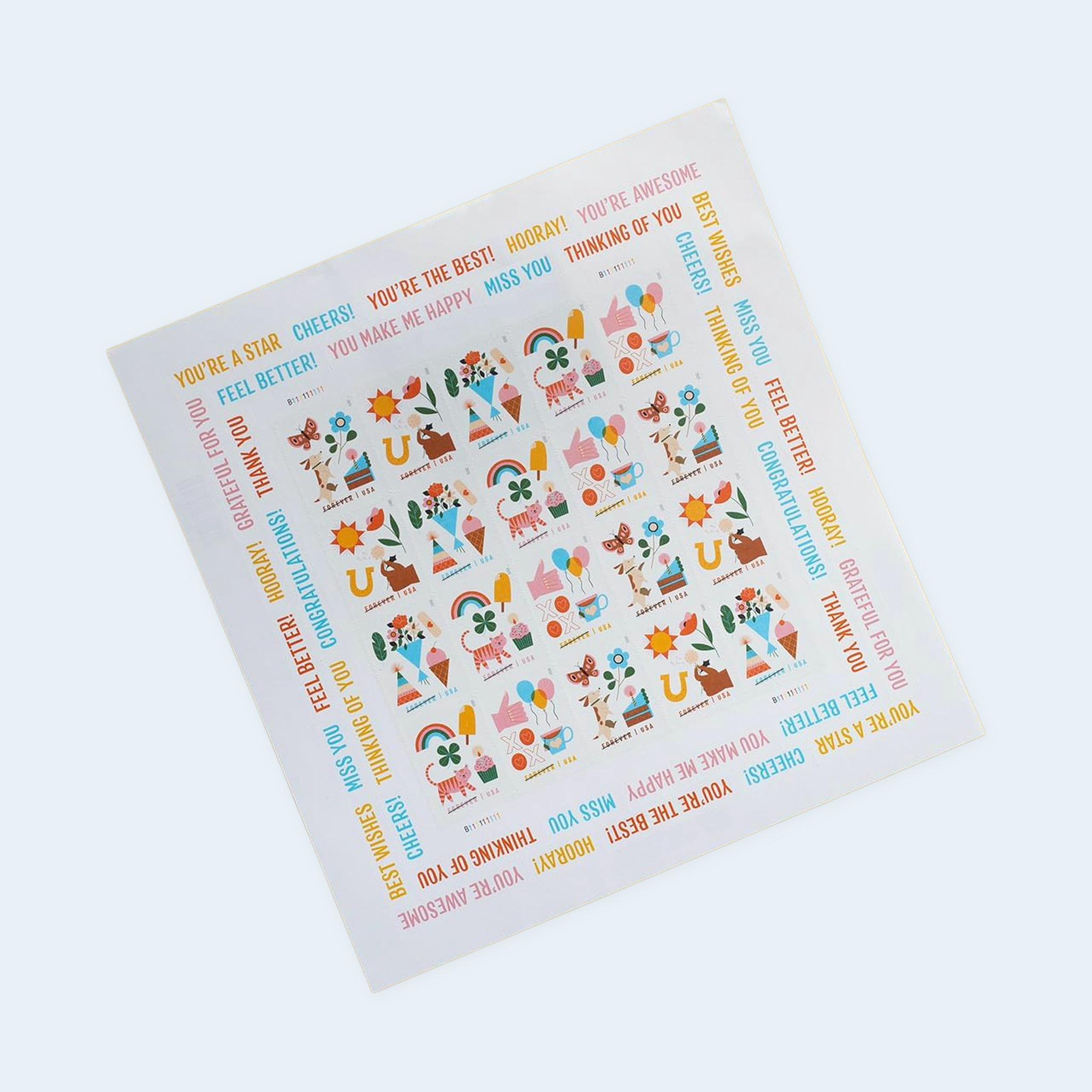 2023 Thinking of You Forever Stamps: Self-Adhesive Sheet for First-Class Mail - Image 2