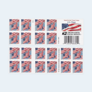 2022 U.S. Flags Forever Stamps: Self-Adhesive Booklet for First-Class Mail