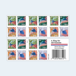 2013 A Flag for All Seasons Forever Stamps: Self-Adhesive Booklet for First-Class Mail
