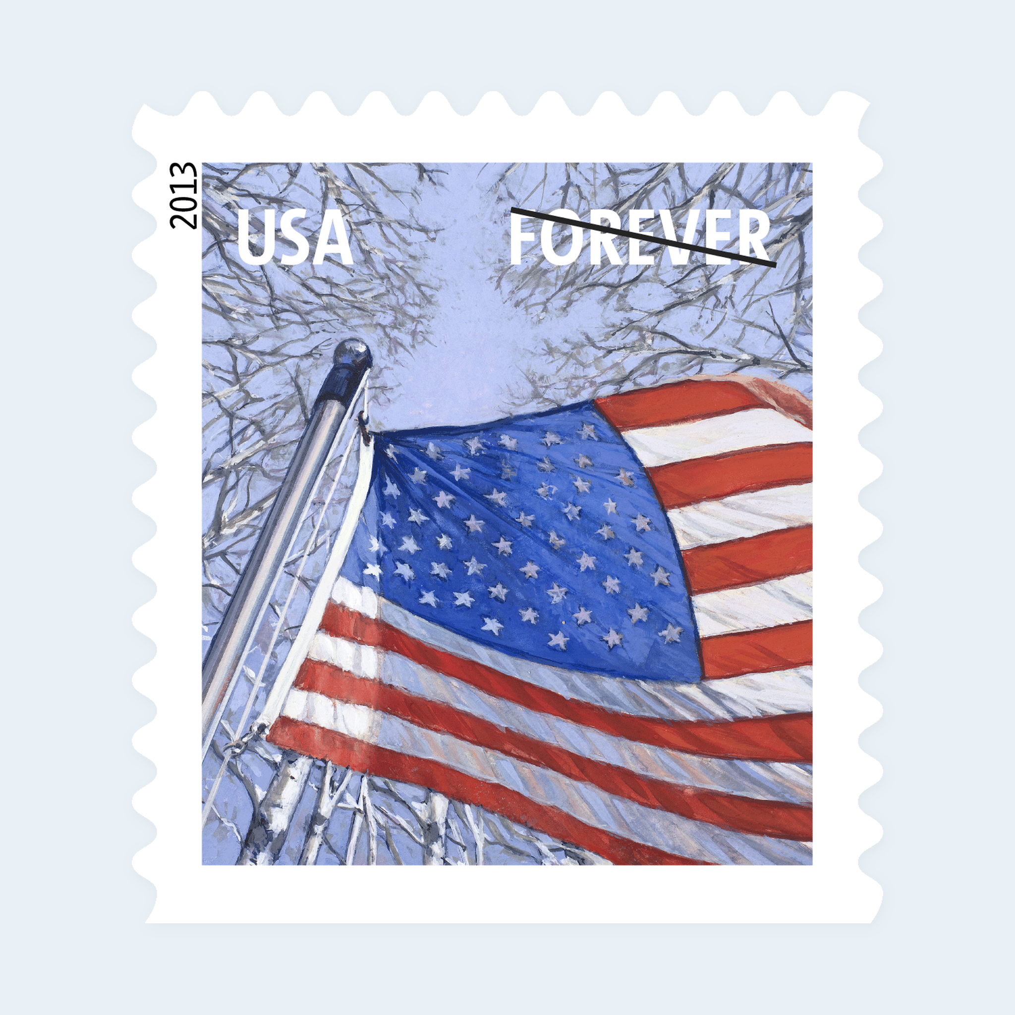 2013 A Flag for All Seasons Forever Stamps: Self-Adhesive Booklet for First-Class Mail - Image 3