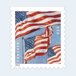 2022 U.S. Flags Forever Stamps: Self-Adhesive Sheet for First-Class Mail - Image 3