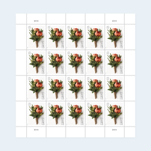 2017 Celebration Boutonniere Forever Stamps: Self-Adhesive Sheets for First-Class Mail