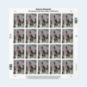 2002 Heroes of 2001 Semipostal Stamps: Self-Adhesive Sheet for Letter Mail
