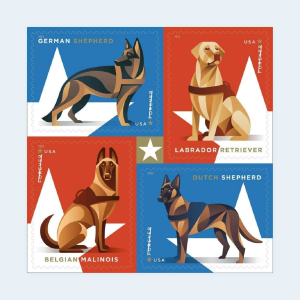 2019 Military Working Dogs Forever Stamps: Self-Adhesive Booklet for First-Class Mail - Image 2