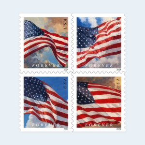 2024 U.S. Flags Forever Stamps: Self-Adhesive Booklet for First-Class Mail - Image 3