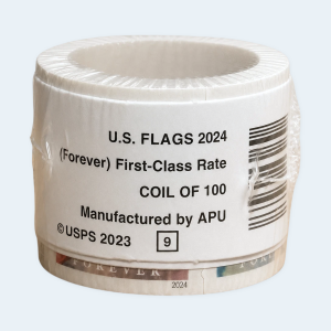 2024 U.S. Flags Forever Stamps: Self-Adhesive Roll for First-Class Mail - Image 2